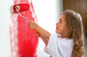 Bold red wall