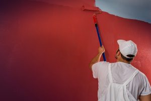 Painting wall red