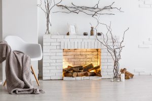 Cool White Fireplace