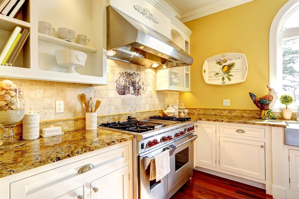 Yellow kitchen walls