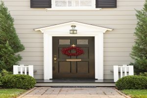 Dark green front door