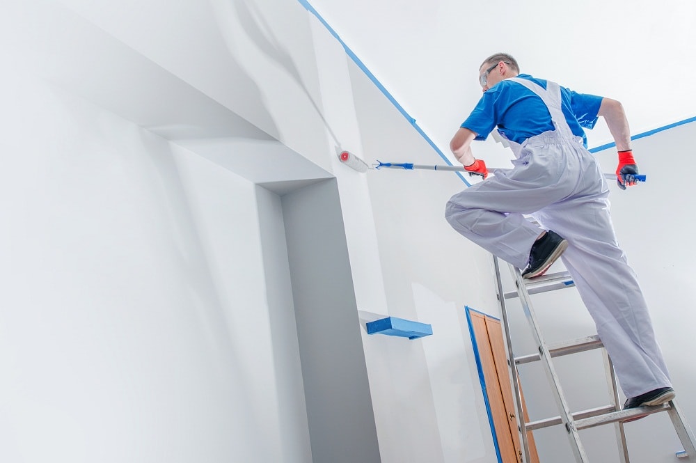 Professional Painter Painting Wall
