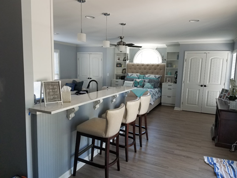 Kitchen bar area.